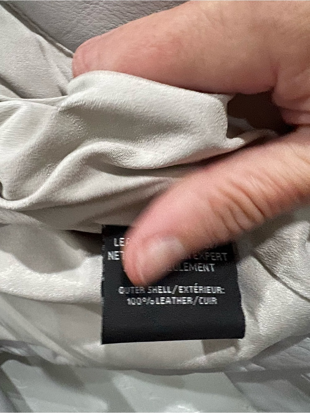 Lamarque- Kaia Light Gray Asym Zip Jacket with Puff Sleeves. Size Medium, NWT - Picture 6 of 7